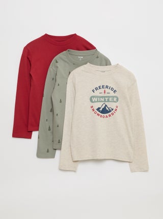 Lote de 3 camisetas estampadas