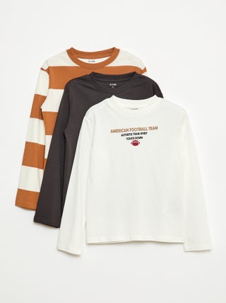 Lote de 3 camisetas estampadas