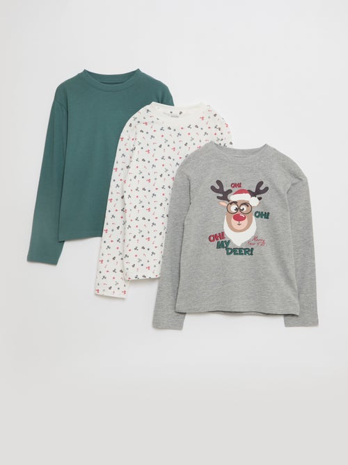 Lote de 3 camisetas estampadas - Kiabi