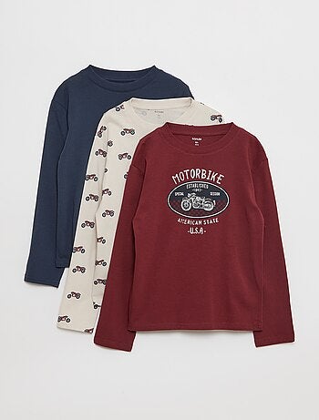 Lote de 3 camisetas estampadas