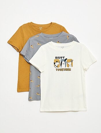 Lote de 3 camisetas estilo 'palmera'
