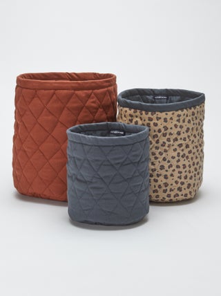 Lote de 3 cestas de tela - Kiabi Home