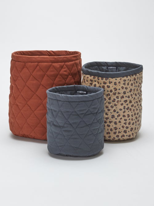 Lote de 3 cestas de tela - Kiabi Home - Kiabi