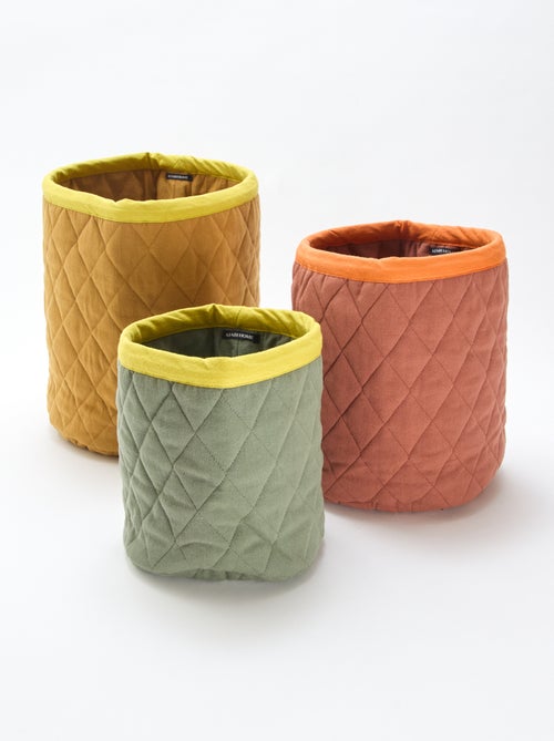 Lote de 3 cestas de tela - Kiabi Home - Kiabi