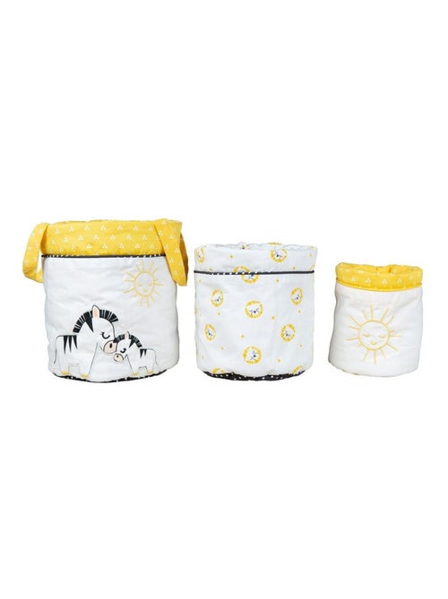 Lote de 3 cestas nido de algodón - SAUTHON - Kiabi