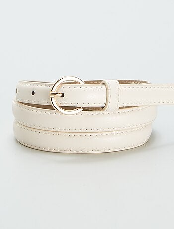 Lote de 3 cinturones finos lisos