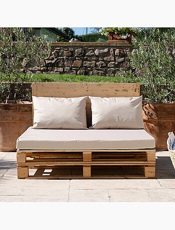 Lote de 3 cojines impermeables para exterior MINORQUE con fundas desenfundables