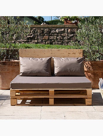 Lote de 3 cojines impermeables para exterior MINORQUE con fundas desenfundables