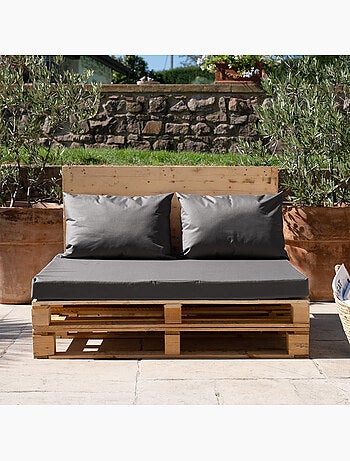 Lote de 3 cojines impermeables para exterior MINORQUE con fundas desenfundables