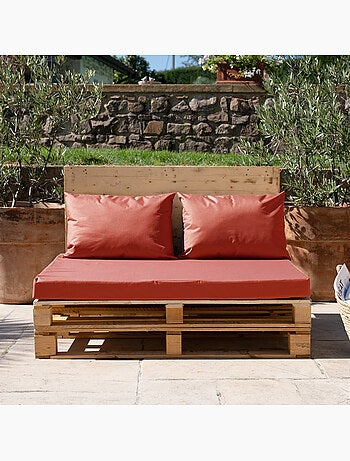 Lote de 3 cojines impermeables para exterior MINORQUE con fundas desenfundables