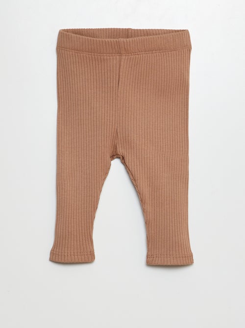 Lote de 3 leggings de canalé - Kiabi