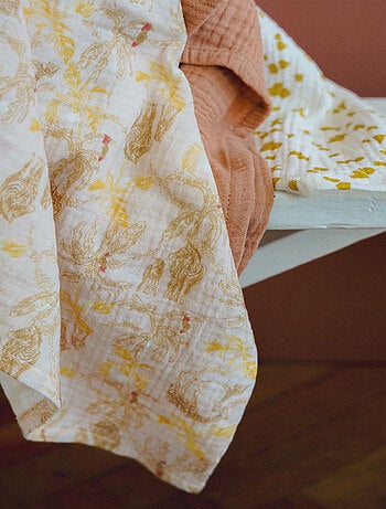 Lote de 3 muselinas para bebé safari