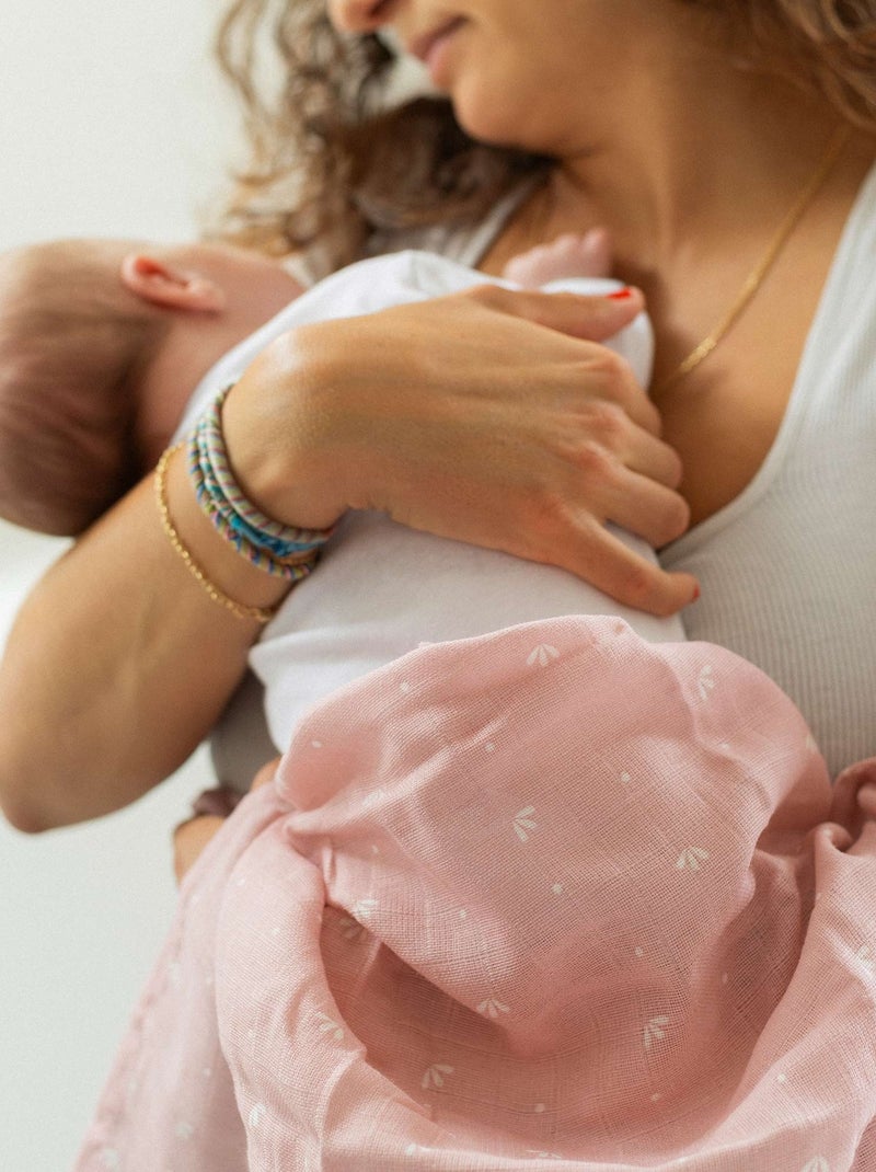 Lote de 3 muselinas para bebés Rosa - Kiabi