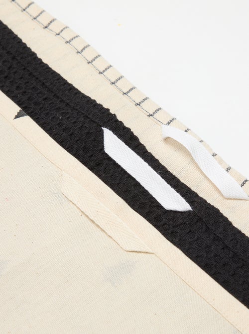 Lote de 3 paños de cocina estampados navideños de algodón 50x70 cm - Kiabi