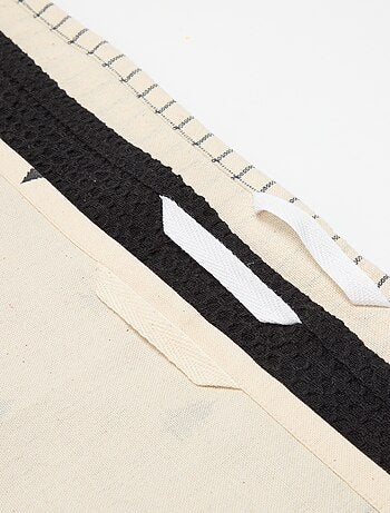 Lote de 3 paños de cocina estampados navideños en algodón 50x70 cm