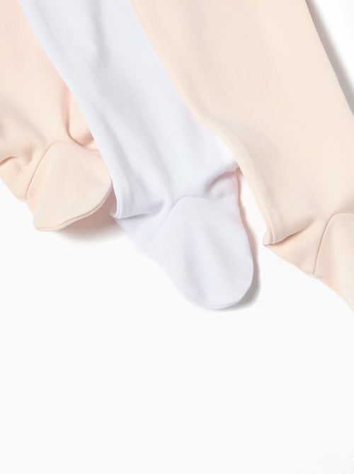 Lote de 3 pantalones con pies para bebé, MO Fashion - Kiabi