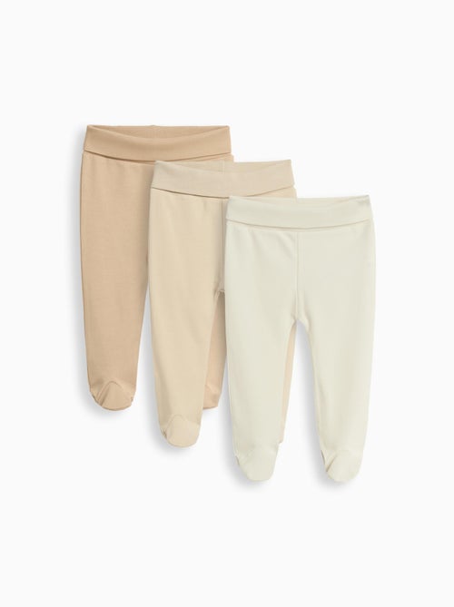 Lote de 3 pantalones con pies para bebé, MO Fashion - Kiabi