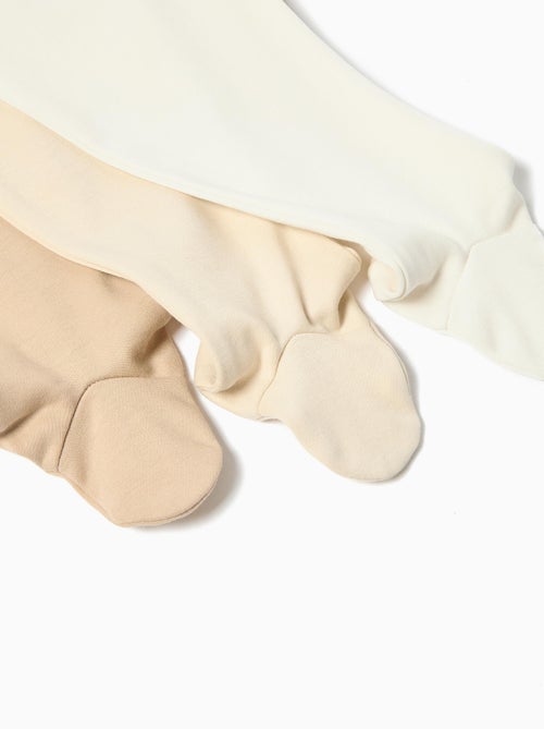 Lote de 3 pantalones con pies para bebé, MO Fashion - Kiabi