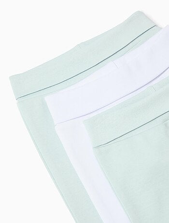 Lote de 3 pantalones con pies para bebé, MO Fashion