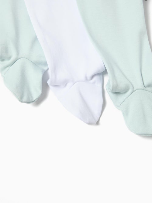 Lote de 3 pantalones con pies para bebé, MO Fashion - Kiabi