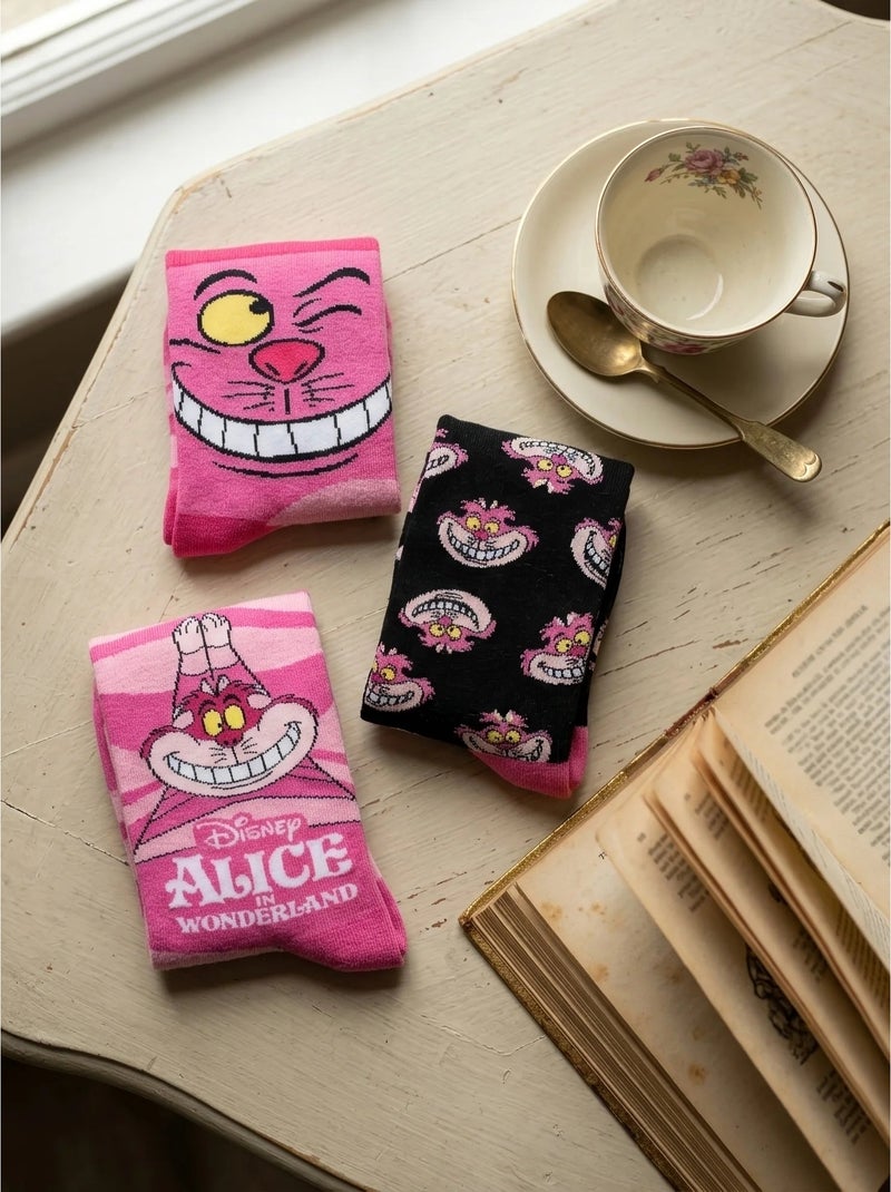 Lote de 3 pares de calcetines alice au pays des merveilles disney Multicolor - Kiabi