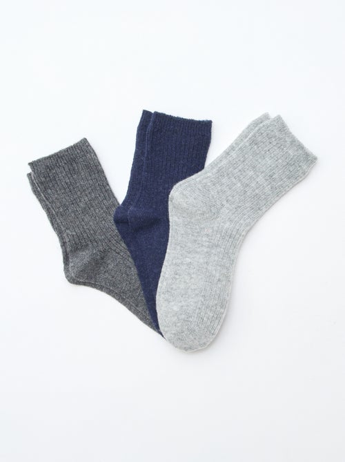 Lote de 3 pares de calcetines de algodón - Kiabi