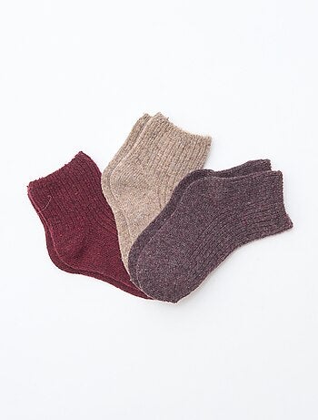 Lote de 3 pares de calcetines de lana