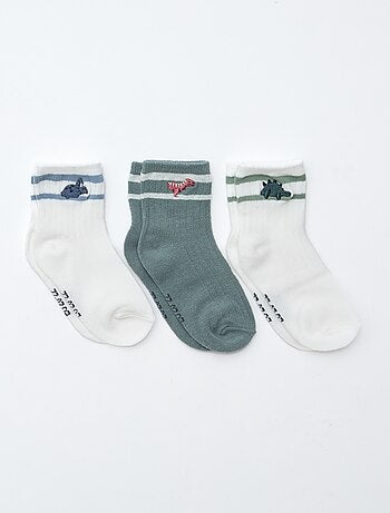 Lote de 3 pares de calcetines de punto elástico