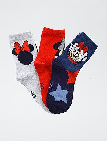 Lote de 3 pares de calcetines 'Disney' 'Minnie' de algodón