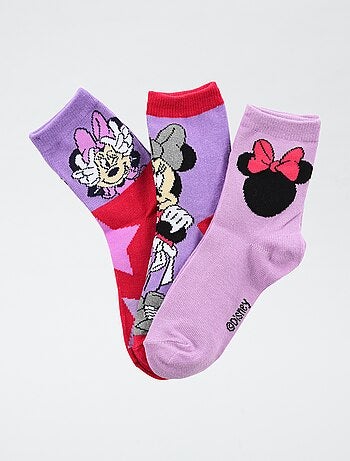 Lote de 3 pares de calcetines 'Disney' 'Minnie' de algodón