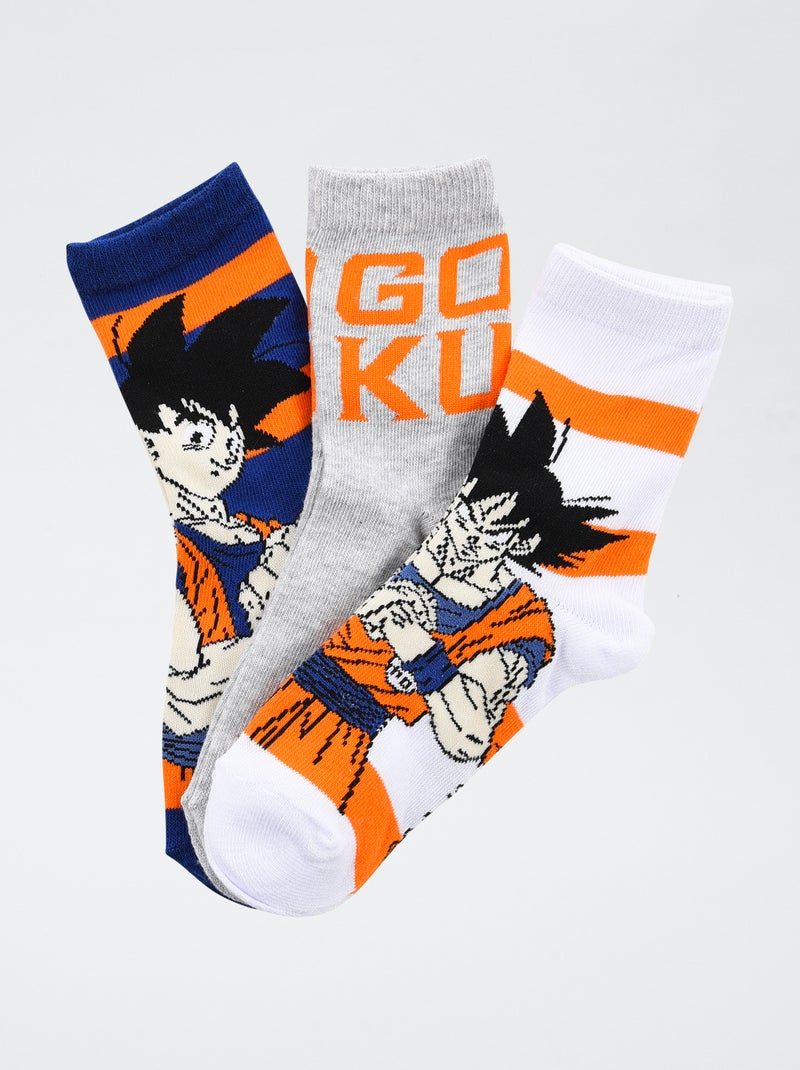 Lote de 3 pares de calcetines 'Dragonball' de algodón Azul - Kiabi