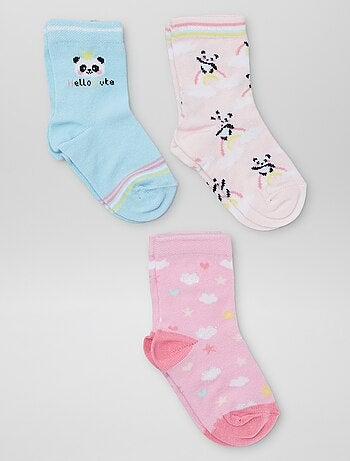 Lote de 3 pares de calcetines estampados