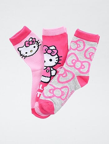 Lote de 3 pares de calcetines 'Hello Kitty' de algodón