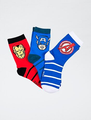 Lote de 3 pares de calcetines 'Marvel' 'Avengers' de algodón