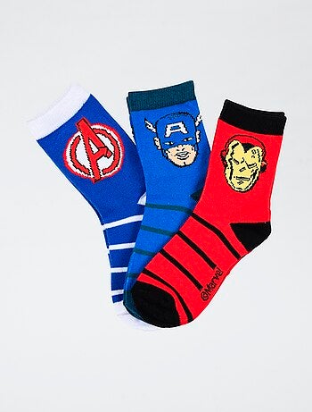 Lote de 3 pares de calcetines 'Marvel' 'Avengers' de algodón