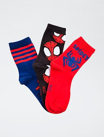 Lote de 3 pares de calcetines 'Marvel' 'Spiderman' de algodón