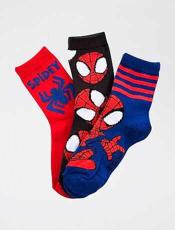 Lote de 3 pares de calcetines 'Marvel' 'Spiderman' de algodón
