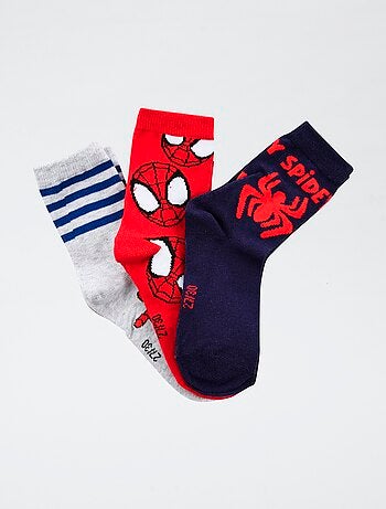 Lote de 3 pares de calcetines 'Marvel' 'Spiderman' de algodón