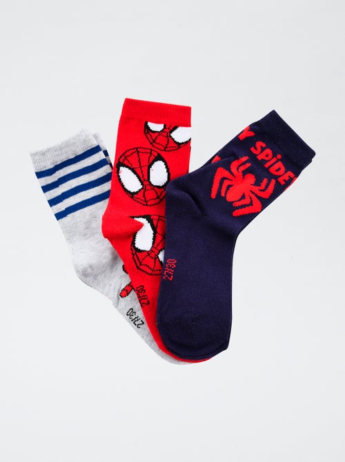 Lote de 3 pares de calcetines 'Marvel' 'Spiderman' de algodón - Kiabi