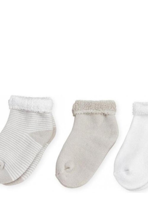 Lote de 3 pares de calcetines para bebé - Kiabi Lote de 3 pares de calcetines para bebé - Kiabi