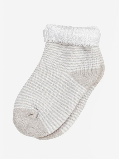 Lote de 3 pares de calcetines para bebé - Kiabi Lote de 3 pares de calcetines para bebé - Kiabi