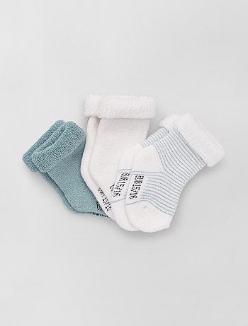 Lote de 3 pares de calcetines para recién nacido