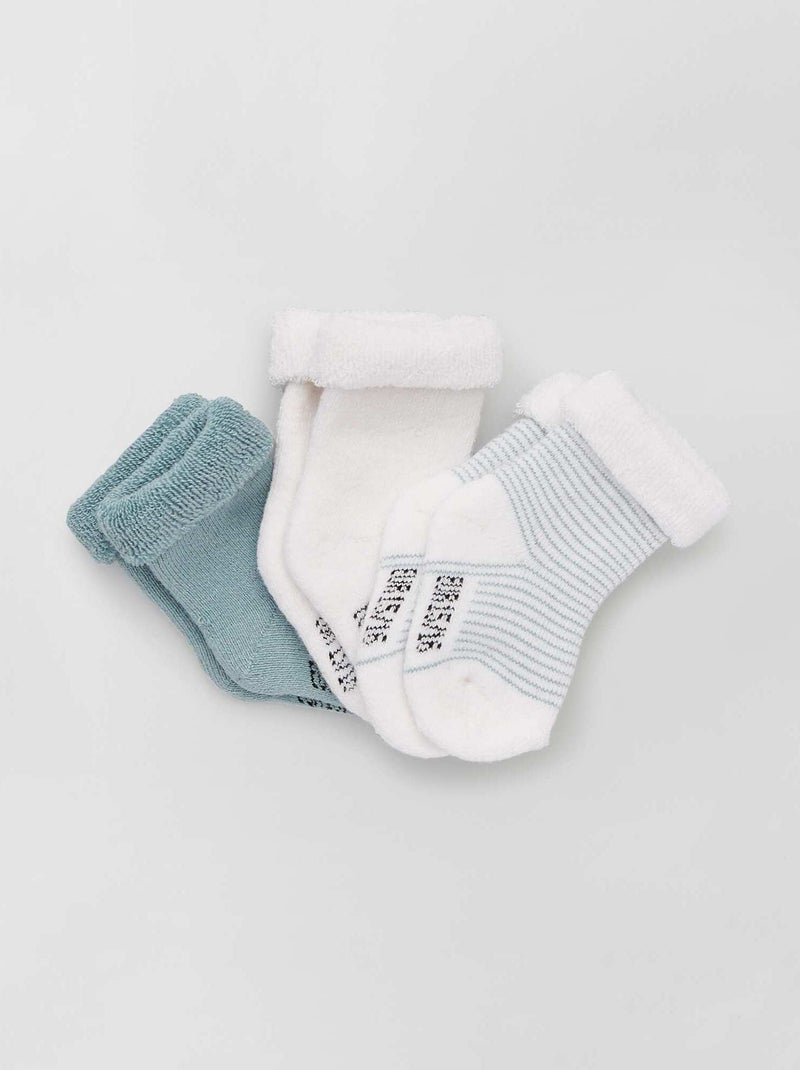 Lote de 3 pares de calcetines para recién nacido GRIS - Kiabi
