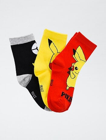 Lote de 3 pares de calcetines 'Pokémon' de algodón