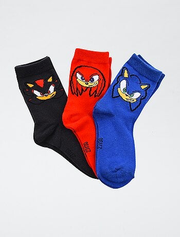 Lote de 3 pares de calcetines 'Sonic' de algodón