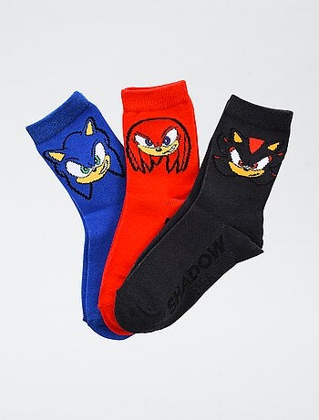 Lote de 3 pares de calcetines 'Sonic' de algodón