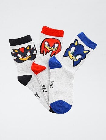 Lote de 3 pares de calcetines 'Sonic' de algodón