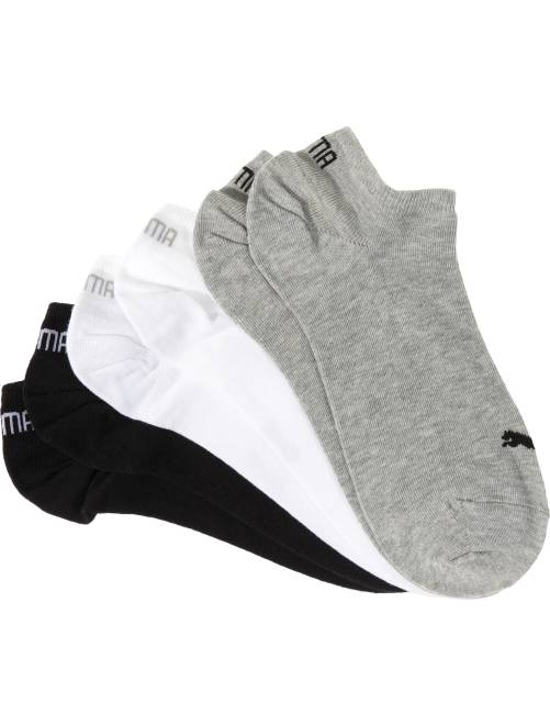 Lote de 3 pares de calcetines tobilleros 'Puma'                                                                                                                                                     gris/blanco/negro 
