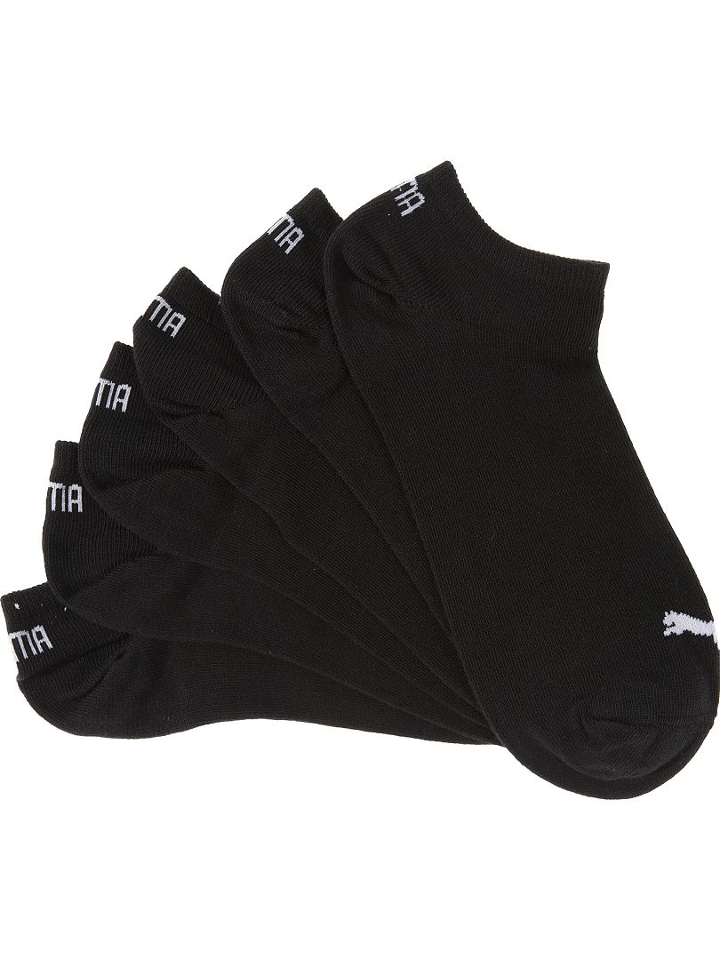 Lote de 3 pares de calcetines tobilleros 'Puma' negro - Kiabi