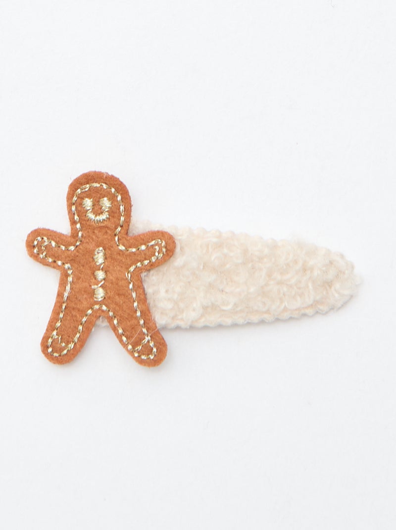 Lote de 3 pinzas clic clac 'Navidad' Blanco - Kiabi